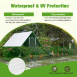 26'Lx6.7'Wx6.6' ft Large Metal Chicken Coop, Walk-in Chicken Run, Galvanized Wire Poultry Chicken Hen Pen Cage, Rabbits Duck Cages with Waterproof and Anti-Ultraviolet Cover for Outside - Image 3