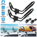 Universal Kayak Roof Rack, 1 Pairs-Bar Rack HD Kayak Carrier Canoe Boat Surf Ski Roof Top Mount Car SUV Crossbar - Image 7