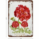 CIFbuy Elegant Vintage Geranium Floral Metal Sign for Bar Office Garage (TikTok, temu pick-up service) - Image 4