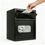 Commercial Safe with Drop Slot for Cash Deposits, Multi-Scene Safe for Office, Household & Commercial Use, Equipped with Password Lock, Emergency Override Keys and Intelligent Anti-Theft Alarm System - Image 5