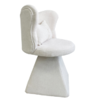 Vanity Chair with Butterfly Back,Swivel Accent Chair Dining Chairs,Makeup Stool for Bedroom Dressing Table,Suitable for Living Room,Dining Room,Study,Recreational Areas WHITE - Image 4
