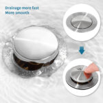 Pop-Up Drain Stainless Steel With Overflow Anti-Clogging for Vessel Sink Lavatory Vanity Sink Drain with Strainer Basket, Brushed Nickel[Unable ship weekends, TK/TEMU only for pickup, only TX10643 warehouse supports GOFO] - Image 5