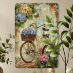 CIFbuy Retro Bicycle | 8x12 Inch Metal Tin Sign Waterproof Rustproof Vintage Wall Decor Classic Bicycle Pattern Hanging Plaque For Bedr TikTok, TikTok, Bedr Self-pickup Logiopics - Image 5