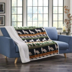 Soft Plush Flannel Silk Touch Throw 50" X60" Wolf Howling at Moon - Image 15