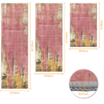 Three-piece kitchen rug set, non-slip and washable, abstract pattern kitchen hallway rug, soft and comfortable, suitable for sinks, floors, entrances, hallways and bathrooms. - Image 3