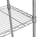 XM-304B Rectangle Carbon Steel Metal Assembly 5-Shelf Storage Rack Silver Gray - Image 32