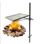 Rotating Campfire Grill,Fire Pit Grill,Heavy Duty Steel Grill,360° Adjustable Open Fire Outdoor Cooking Equipment,Portable Camping Fire Grill for Camping Outdoor Barbecue - Image 4