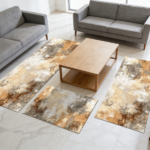 Three-piece kitchen rug set, non-slip and washable, abstract pattern kitchen hallway rug, soft and comfortable, suitable for sinks, floors, entrances, hallways and bathrooms. - Image 12