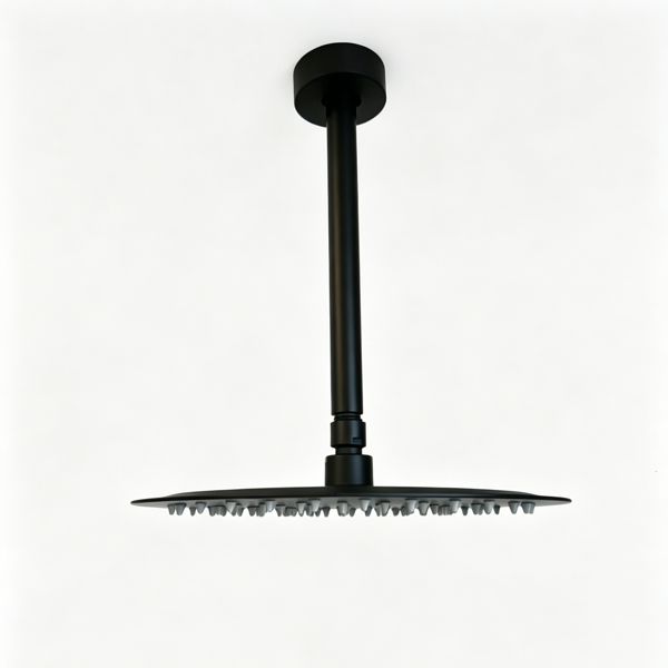 10" Matte Black Bathroom Luxury shower head,High Pressure Rain Shower Head, Ultra-Thin Showerhead 304 Stainless Steel
