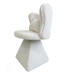 Vanity Chair with Butterfly Back,Swivel Accent Chair Dining Chairs,Makeup Stool for Bedroom Dressing Table,Suitable for Living Room,Dining Room,Study,Recreational Areas WHITE - Image 2