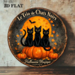 CIFbuy 1pc 2D Flat Round Sign 8x8 Inch, "" Flat Round Sign 8x8 Inch, Sign 8x8 Inch, Three Black Cats Vintage Plaque TikTok, TikTok, teemu Self-pickup Logiaqics - Image 7
