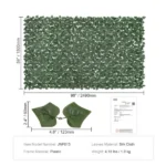 59"x98" Artificial Faux Ivy Leaf Privacy Fence Screen Decor Panel Hedge (Shipment from Walmart) - Image 4