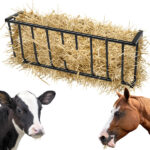 Large Capacity Hay Feeder, Heavy-Duty Steel Goat Hay Rack, 40.8" Long Wall Mounted Horse Hay Holder, Multiple Sided Feeding Rack for Sheep Farm Livestock Indoor Outdoor, BLACK - Image 12