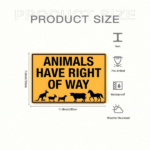CIFbuy 1pc Wildlife Animals Have Right Of Way Metal Tin Sign, Tin Sign, 8x12 Inch Farmhouse Wall Decor With Kangaroo Cow Horse Silhouettes, With Kangaroo Cow Horse Silhouettes, Vinta RiikTok, RiikTok, r With Kangaroo Cow Horse Silhouettes Self-igckup Logiopnta - Image 2