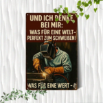 CIFbuy Vintage German Slogan Iron Metal Wall Art, Retro" Industrial Humorous Welding Sign, 2D Flat Metal Plaque 7.87x11.81in, 2D Flat Metal Plaque 7.87x11.81in, Funny Gara Art, ReikTok, Art, ReikTok, t Self-pickup Logiopics - Image 8