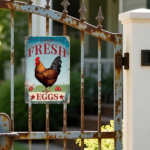 CIFbuy Vintage Metal Tin Sign Chicken Farm Fresh Eggs" 8x12 Inch Retro 2D Flat, Wall Art Waterproof Rustproof Poster Farmhouse Decor Fresh EggikTok, Fresh EggikTok, t Self-pickup Logiopics - Image 2
