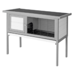 36" Single Deck Waterproof Wooden Chicken Coop Hen House Pet Animal Poultry Cage Rabbit Hutch Gray - Image 9