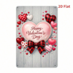 CIFbuy Vintage Heart Shaped Metal Wall Art, 2D Printed Waterproof Rustproof Plaque, Romantic Valentine's Day Ornament, Multipurpose Hom TikTok, TikTok, que, Romantic Valentine's Day Ornament Self-pickup Logiopics - Image 7