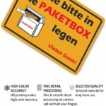 CIFbuy 1pc PVC Tin Sign "Pakete Bitte In Die, Paketbox Legen" 8x12 Inch Waterproof UV Protected, Sturdy Hard Foam Board Unframed Durable "Pakete BitikTok, "Pakete BitikTok, ted Self-enckup Logiople - Image 6