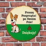 CIFbuy 1pc 8x8 Inch Round French Aluminum Sign, Vintage Dog Poop Reminder Plaque, Please Clean Up After Your Dog Decorative Yard Sign TikTok, TikTok, Self-pickup Logiopics - Image 5