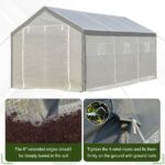 20' x10' x 9' Walk-in Greenhouse with Roll Up Door With 6 Closeable Windows - Image 5