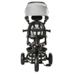 Gray 5 in 1 Foldable Toddler Trike – Travel-Friendly with Storage, Reversible Seat, Safety Harness for 1-5 Years Old Family Trips - Image 2
