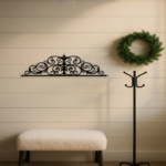 CIFbuy™ Art Deco Metal Iris Scroll Wall Hanging 1pc Must-Have Indoor Decor 20-inch Laser Cut Floral Theme Solid Pattern Statue for Living Rooms Bedroo(TikTok/temu self-pickup orders) - Image 6