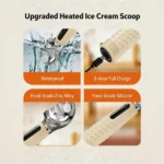 Electric Heated Ice Cream Scoop, Fast Heating, Rechargeable with LED Monitor, Waterproof Stainless Steel Metal Ice Cream Scoop with USB-C Charging - Image 6