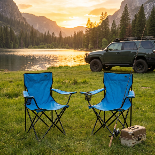 Small Camp Chair 80x50x50 Blue
