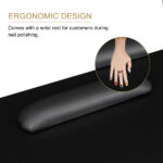 Double Edged Manicure Nail Table with Drawer Black - Image 16