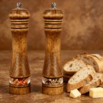 2pcs 8-inch wooden manual pepper grinder with adjustable roughness, kitchen seasoning tool, high-end texture for home use, holiday gift recommendation - Image 3