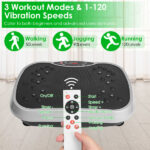 Vibration Exercise Machine With Resistant Bands Remote Control Whole Body Vibration Platform Workout Equipment Home Fitness Training Equipment For Weight Loss Fat Burner - Image 2