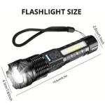 2Pack USB Rechargeable LED Flashlight Adjustable Focus Camping Hiking Outdoor Flashlight Work light (US Logistics For USPS/DHL/Fedex/UPS. No designated logistics accepted TK/TMEU only For self-pickup - Image 6