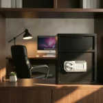 Commercial Safe with Drop Slot for Cash Deposits, Multi-Scene Safe for Office, Household & Commercial Use, Equipped with Password Lock, Emergency Override Keys and Intelligent Anti-Theft Alarm System - Image 8