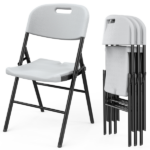 4pcs 47*54*84cm Garden Plastic Folding Chair White - Image 22