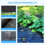 XISHAN 3'X300' Black HDPE 70 Gram Weed Barrier Fabric - Image 9
