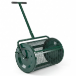 27"×16" Lawn Fertilizer Spreader with Diamond Mesh Clump-Free Garden Compost Spreader - Image 3