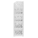 Wood-plastic Board Five Tiers Carved Shoe Rack White A - Image 13