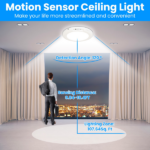 Magnetic USB Rechargeable Ceiling Light with PIR Motion Sensor, 3 Color Temperatures Stepless Dimmable Remote & Button Dual Control Timer Setting Magnetic Adhesive Mount for Closet Hallway Basement - Image 9