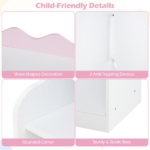 Kids Clothing Rack with Storage Cubes & Rolling Drawer Multifunctional Children Wardrobe Organizer - Image 4