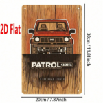 CIFbuy 1pc 2D Flat Red Off-Road Car Metal Sign, 7.87*11.81 Inch Waterproof Vintage Wall Plaque, Wall Plaque, Outdoor Garage Art Decor Off-Road CarikTok, Off-Road CarikTok, que Self-1 ckup Logiopor - Image 2
