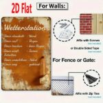CIFbuy 1pc German Weather-Themed Metal Sign, 7.87*11.81 Inch 2D" Flat Unframed Outdoor Wall Decor, Wall Decor, Weatherproof Rustproof UV Resistant D 7.87*11ikTok, 7.87*11ikTok, t Self-pickup Logiopics - Image 3