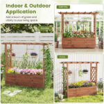 Natural Pine Wood Raised Garden Bed, 100% Solid Pine Construction & Hanging Roof Design - Image 10