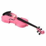New 1/4 Acoustic Violin Case Bow Rosin Pink - Image 13