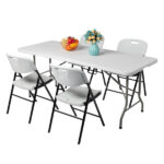 6' Folding Table Portable Plastic Indoor Outdoor Picnic Party Dining Camping Tables - Image 111