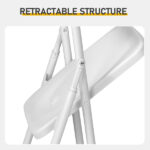 10 Pack Plastic Folding Chairs, Stackable Commercial Chairs, Portable Event Seats Indoor Outdoor for Home Event Party Picnic School Wedding, White - Image 13