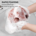 African exfoliating shower net with drawstring, deep cleansing for back and full body bathing, reusable skin-softening bath sponge net - Image 4