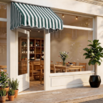 4' Window Door Awning Sun Shade Canopy Outdoor Patio Cover, Green & White Stripes - Image 14