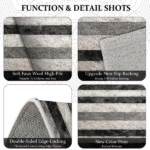 Three-piece kitchen rug set, non-slip and washable, abstract pattern kitchen hallway rug, soft and comfortable, suitable for sinks, floors, entrances, hallways and bathrooms. - Image 10