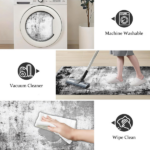 Three-piece kitchen rug set, non-slip and washable, abstract pattern kitchen hallway rug, soft and comfortable, suitable for sinks, floors, entrances, hallways and bathrooms. - Image 5